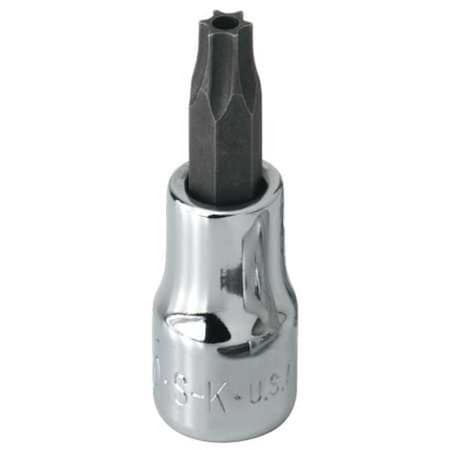 1/4 in Drive, T15 Torx(R) Socket, 6 Points, Socket Bit, 1/4 in, TpSz T15