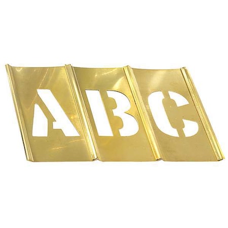 Stencil Set,Letters, Punctuation,Brass, 10034