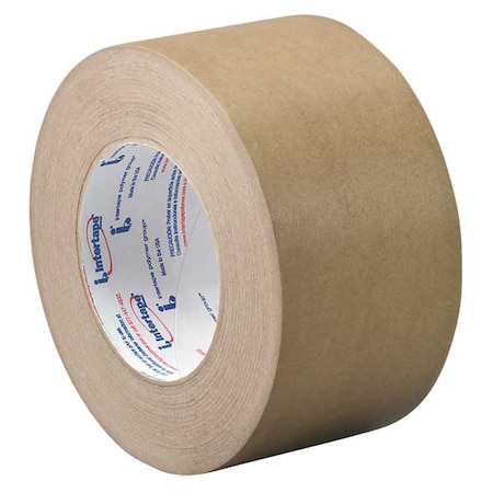 Packaging Tape, 3 in W x 60 yd L, 7.2 mil Thick, Kraft, Rubber Adhesive