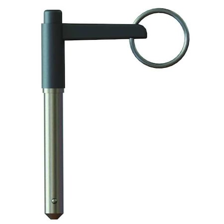 Ball Lock Pin L Hndle,1/4 X 1.0 Grip,SS