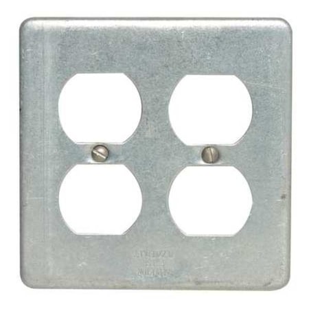 2 Gangs -Gang Horizontal, Vertical Weatherproof Cover, 4-5/8 in W, 4-5/8 in H