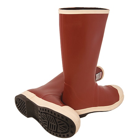 Men's Pylon Tall Rubber Boots, Steel Toe, 16" Height, Brick Red, 10