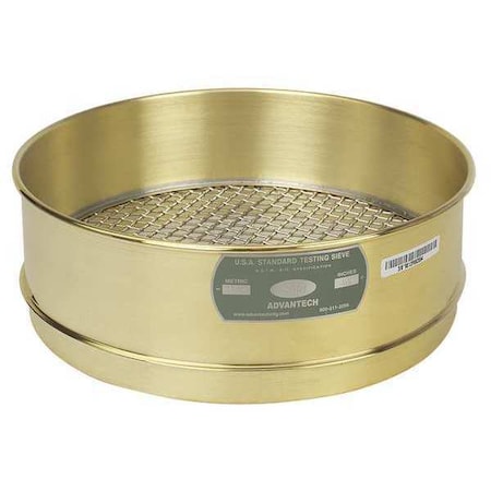 Sieve, 1/8", B/S, 12 In, Full Ht