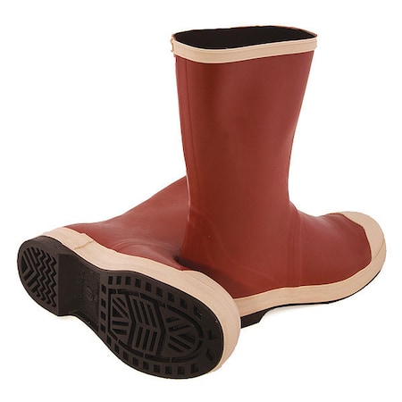 Men's Pylon Mid Rubber Boots, Steel Toe, 12-1/2" Height, Brick Red, 10