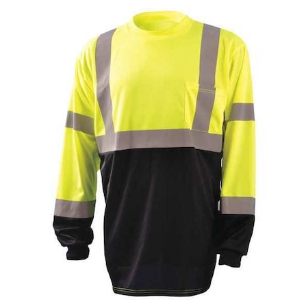 T-Shirt, 3, R, Polyester, Black; Yellow, 5XL