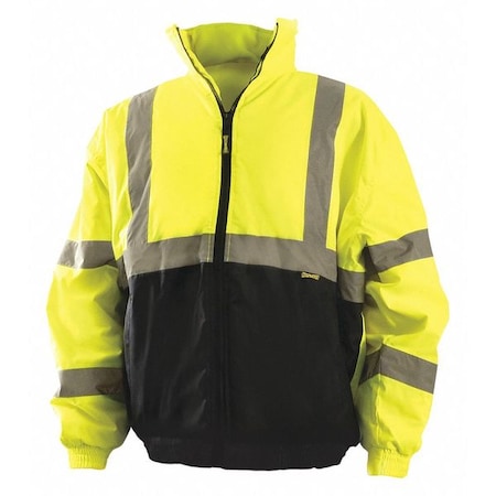 Jacket, Polyester, Class 3 R, Yellow, XL