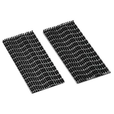 Reclosable Fastener Shapes, Rubber Adhesive, 3 in, 1 in W, Black, 100 PK