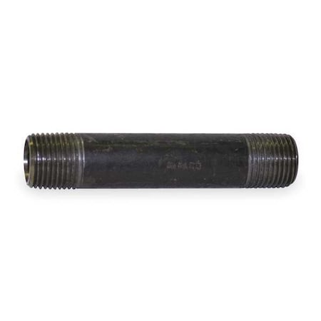 1/2" x 4" Black Pipe Nipple Sch 80