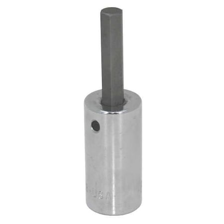 3/8 in Drive Hex Socket Bit Metric 2.5 mm Tip, 3 in L