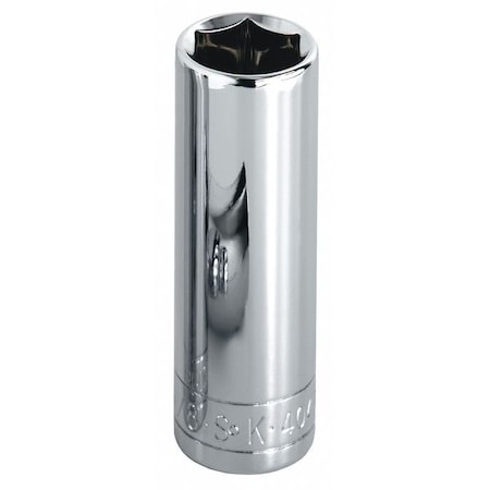 1/2 in Drive, 1" SAE Socket, 6 Points,  Steel, Chrome, 1 in
