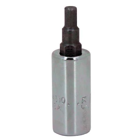 1/4 in Drive Hex Socket Bit SAE 1/8 in Tip, 3 in L