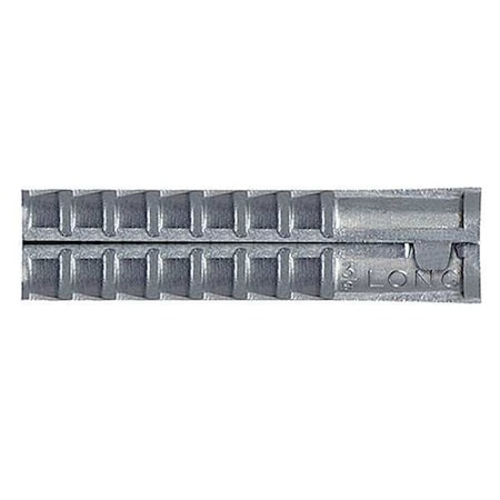 Sup-R Lag Long Lag Shield, 1/2" Dia, 1" L, Alloy Steel Plain, 25 PK