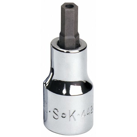 3/8 in Drive Tamper Resistant Hex Socket Bit SAE 7/32 in Tip, 2 3/4 in L