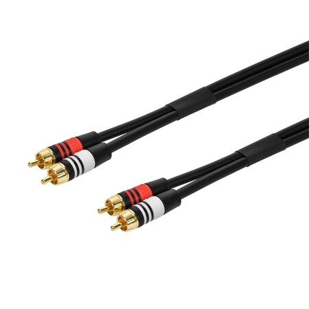 A/V Cable,2 RCA M/M, 25ft