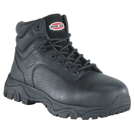 Men's 6-Inch Work Boot, 7, Composite Toe, 6 in H, Black, IA5007