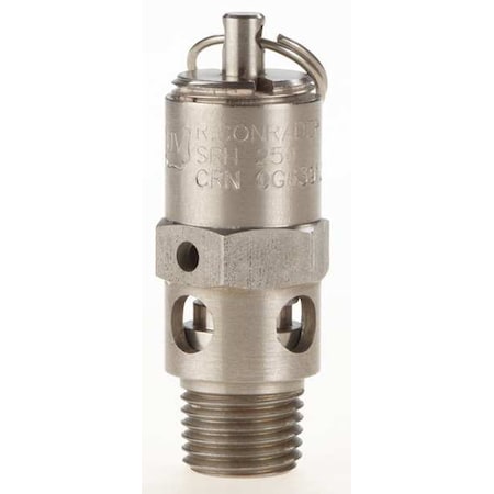 Safety Valve,Hard Seat,1/4In,350 PSI,SS