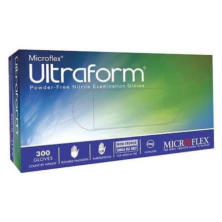 Microflex Disposable Nitrile Gloves, Exam Grade, Ergoform Technology, Powder-Free, XL, PK250