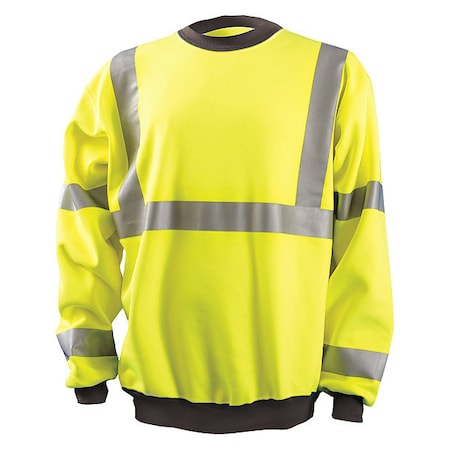 Unisex Pull Oversweatshirt, Polyester, zipper, Yellow, L