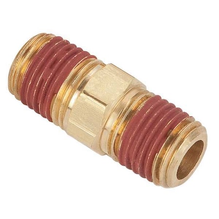 Hex Nipple Brass Hex Nipple, 1/8 in Male NPT X 1/8 in Male NPT