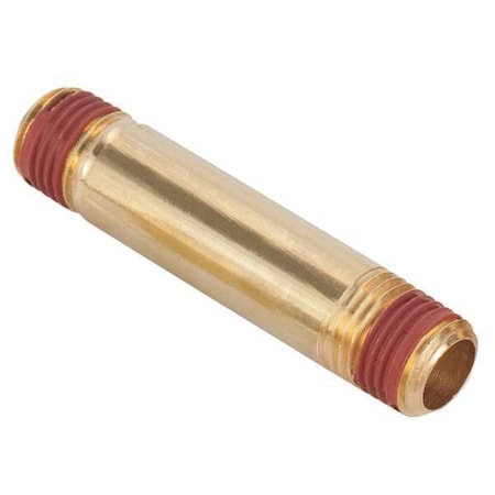 1/8" MNPT x 3" TBE Brass Long Pipe Nipple