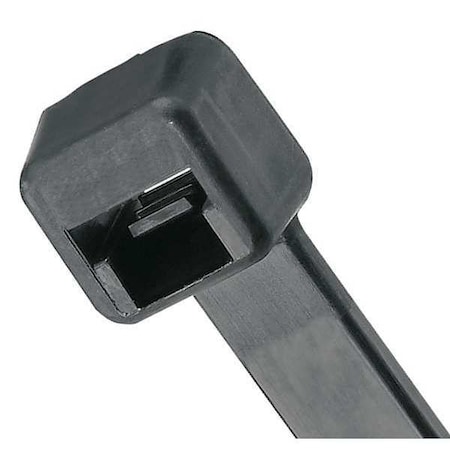 Cable Tie, 6 in L, 1-1/2 in Max Bundle Dia., Black, Nylon 6/6, 40 lb Strength, 100 PK