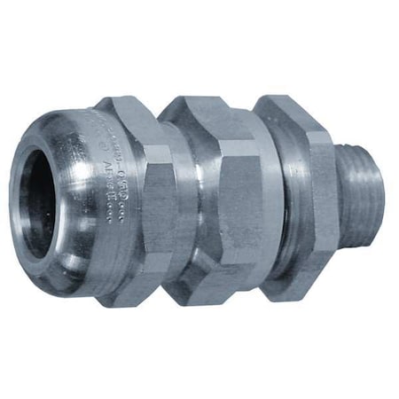 Cable Connector,2 in.,Straight,Silver