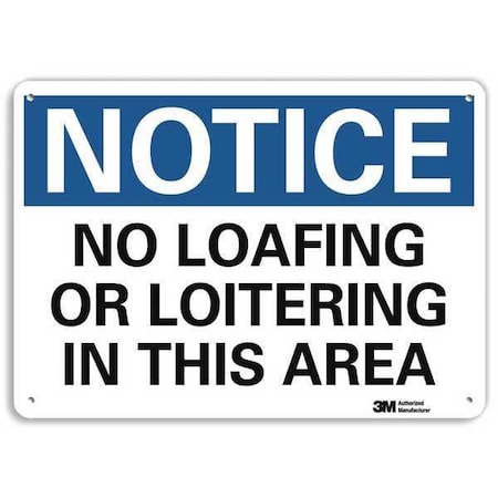Facility Sign, 10 in H, 14 in W, Plastic, Horizontal Rectangle, English, U5-1384-NP_14X10