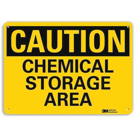 Caution Sign, 10 in H, 14 in W, Plastic, Horizontal Rectangle, English, U4-1114-NP_14X10