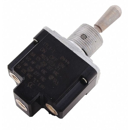 Toggle Switch, SPDT, 3 Connections, Maintained On/Maintained On, 1 hp, 15A at 277V AC