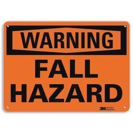Safety Sign, 7 in H, 10 in W, Plastic, Vertical Rectangle, English, U6-1086-NP_10X7