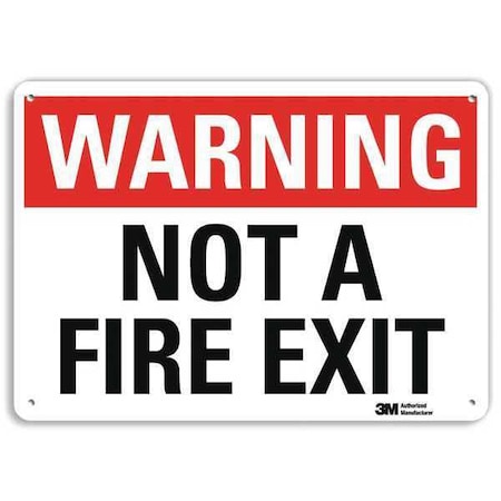 Plastic Warning Sign,4 Holes,10"x7"