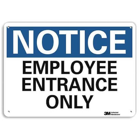 Entrance Sign, 7 in H, 10 in W, Plastic, Vertical Rectangle, English, U5-1182-NP_10X7