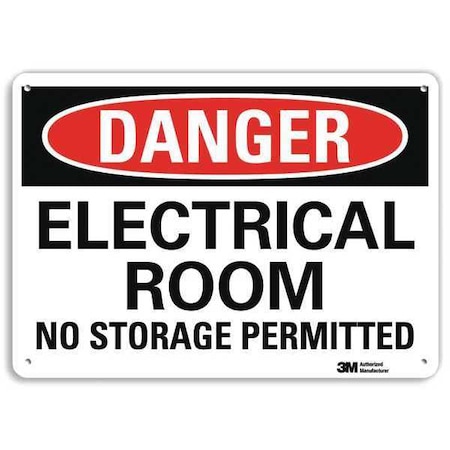 Plastic Danger Sign,4 Holes,10"x7", U3-1410-NP_10X7