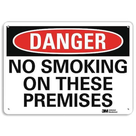 Danger Sign, 7" H, 10" W, Plastic, Vertical Rectangle, English, U3-1846-NP_10X7