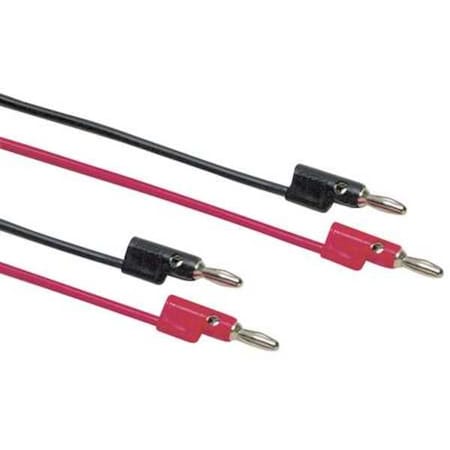 Banana Plug Patch Cord, 24 in, Polypropylene, Black