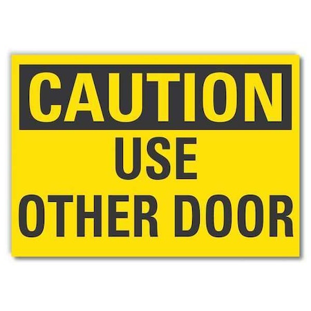 Caution Sign, 7 in H, 10 in W, Reflective Sheeting, Vertical Rectangle, English, LCU3-0232-RD_10x7