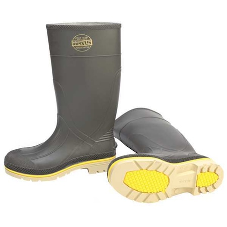 Men's Servus Pro+(TM) Rubber Boot, Steel Toe, 15" Height, Gray, 6