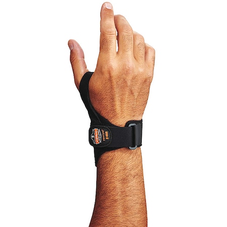 Wrist Support, neoprene, Single Strap, Left, Black, Size M
