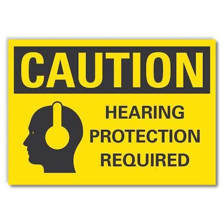 Caution Sign,Self-Adhesive Vinyl,5 in. H, LCU3-0159-RD_7x5