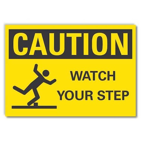 Caution Sign, 7 in H, 10 in W, Reflective Sheeting, Vertical Rectangle, English, LCU3-0145-RD_10x7