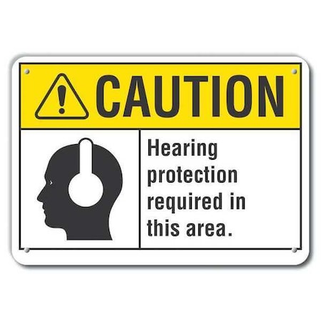 Caution Sign,Recycled Aluminum,10 in. H, LCU3-0108-RA_14x10