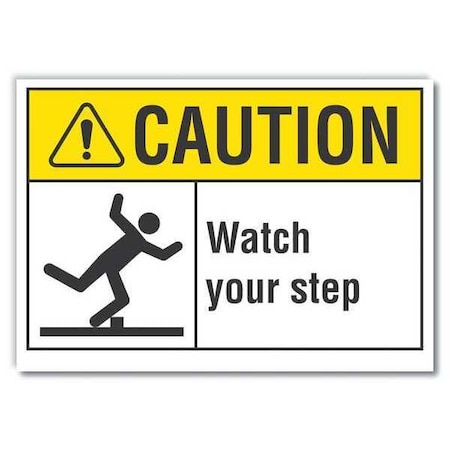 Caution Sign, 10 in H, 14 in W, Reflective Sheeting, Horizontal LCU3-0097-RD_14x10