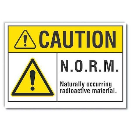 Caution Sign, 3 1/2 in H, 5 in W, Reflective Sheeting,  Horizontal Rectangle, LCU3-0042-RD_5x3.5