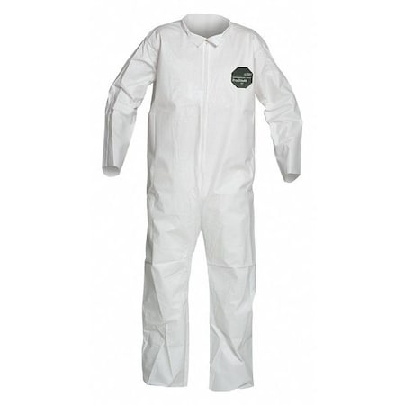 50 Coverall. Collar. Open Wrists and Ankles. White. LG