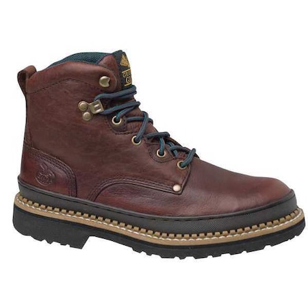 Men's Work Boot, 11 W, Steel Toe, 6 in H, Soggy Brown, G6374