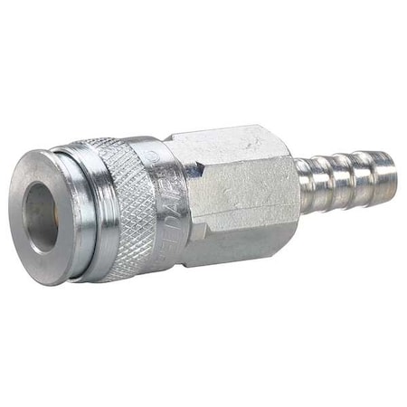 Coupler Body,Hose Barb,3/8,Brass/Steel