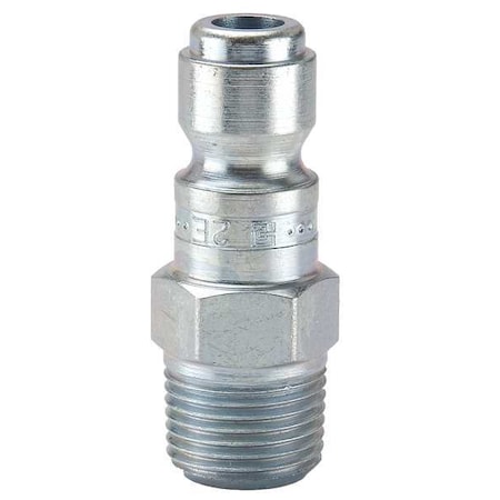 Coupler Plug,Steel,MNPT,1/4 In. Pipe