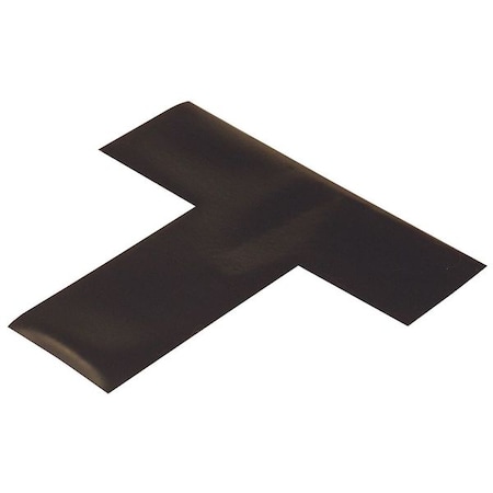 Floor Marking Tape, vinyl, Solid, Black, 2 in W., 55 mil Thickness, 100 PK