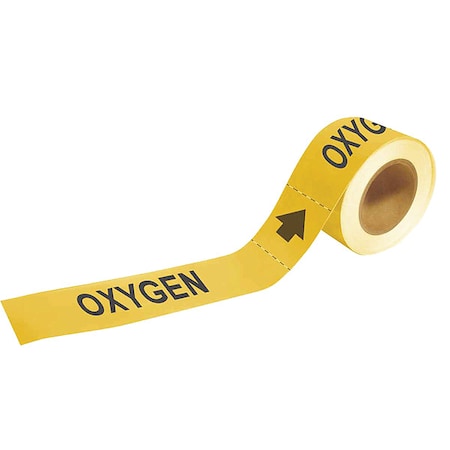 Pipe Marker,Oxygen,1 In.H