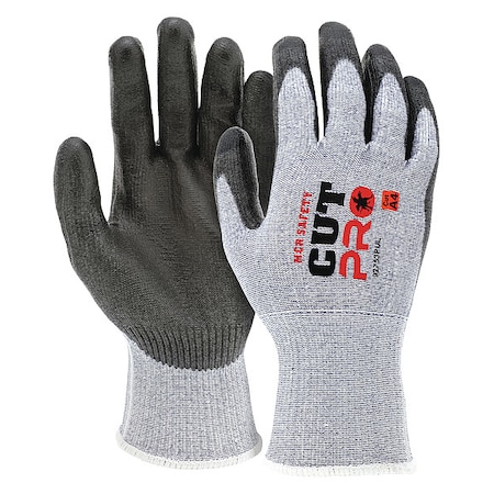 Coated Gloves, Cut Level A4 ,Dipped ,Polyurethane ,Smooth ,2XL 12 PK